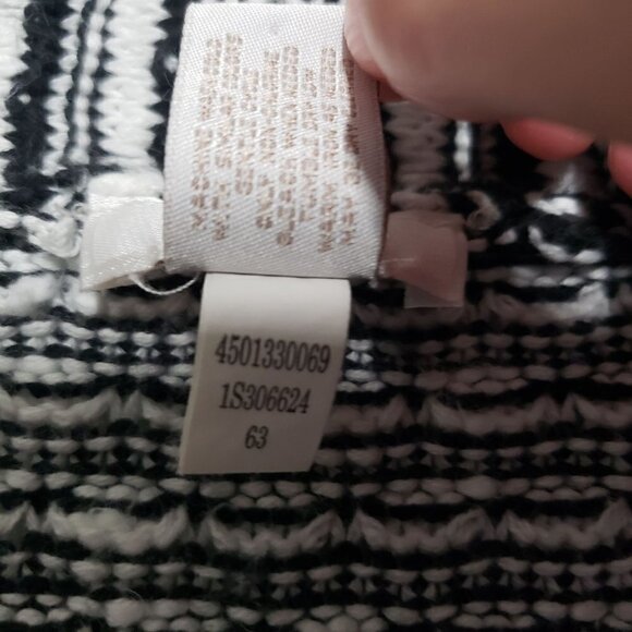 Chicos 3 Stripe Cardigan Black White Casual Career Sweater Womens XL - Picture 5 of 8